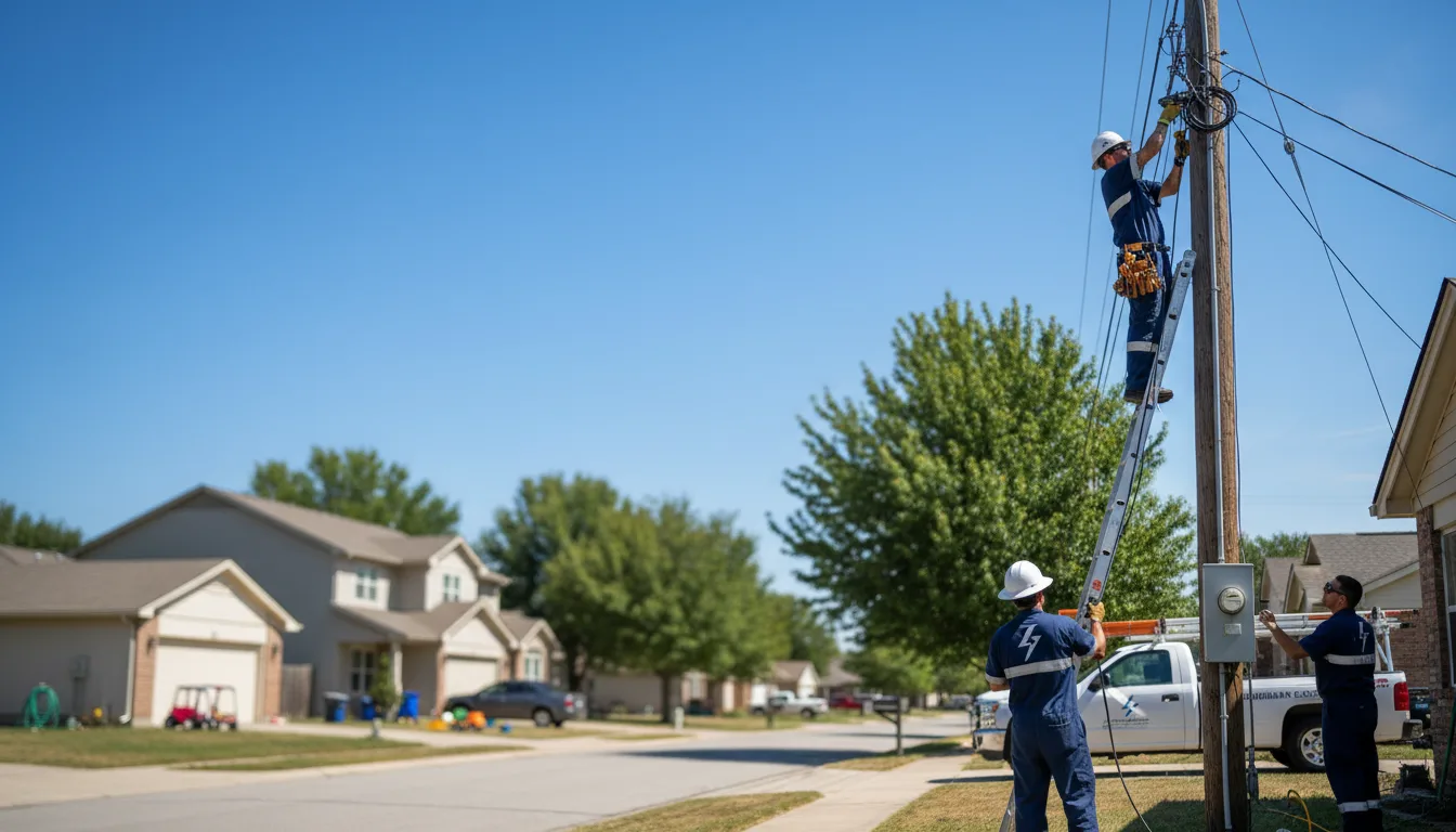 Residential electrician providing installation services in Cresson, TX